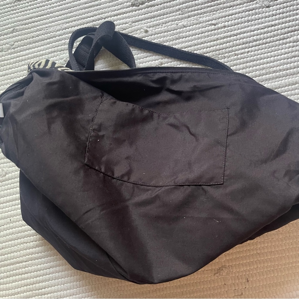 WORLD MARKET Boho Weekender Duffel Bag Black White Cotton Travel - Picture 9 of 13